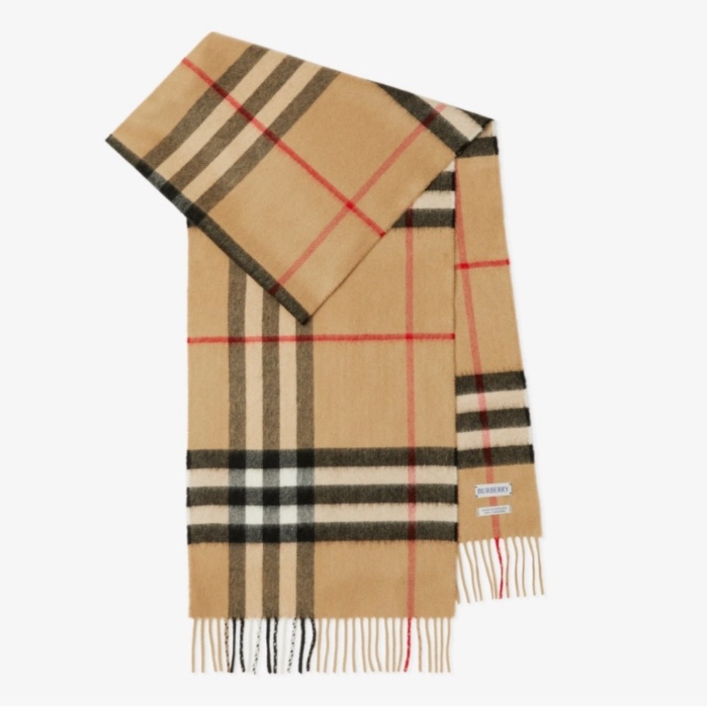 Burberry check cashmere scarf